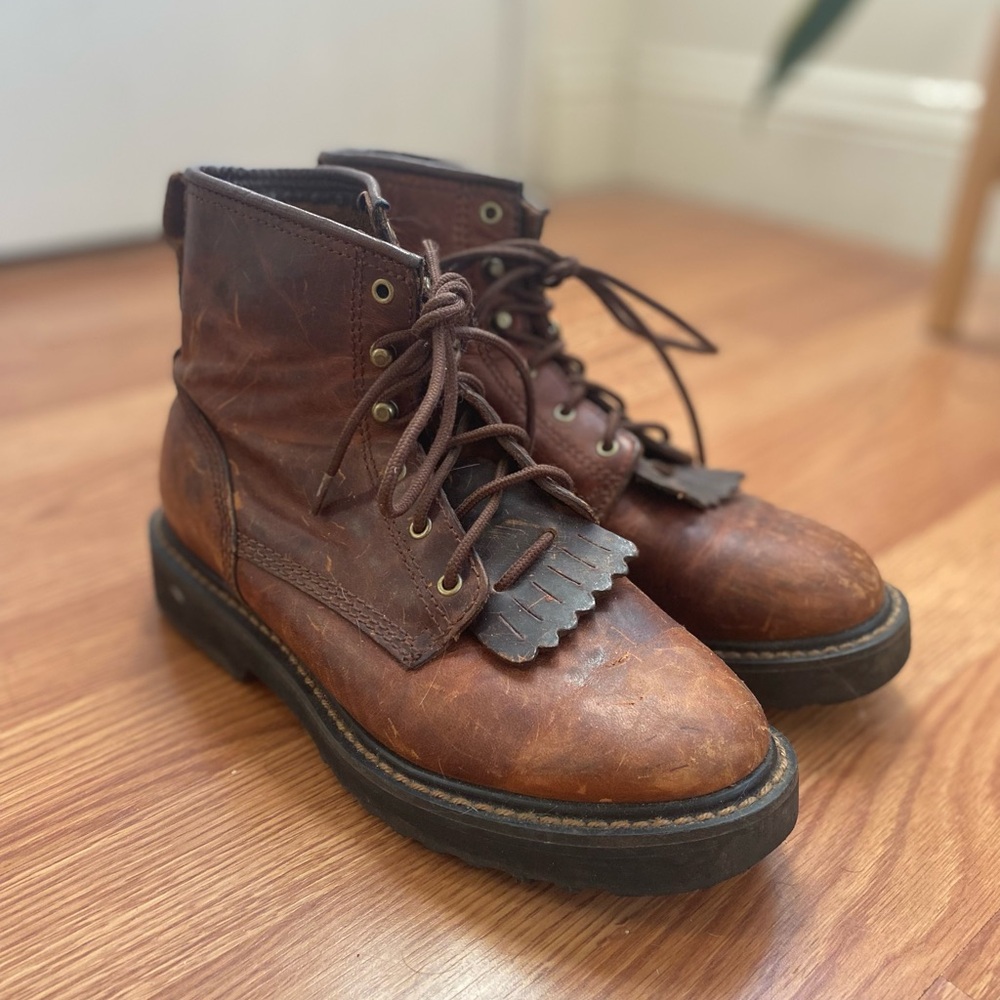 Vintage Brown Leather Boots